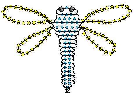 Схема стрекозы из бисера